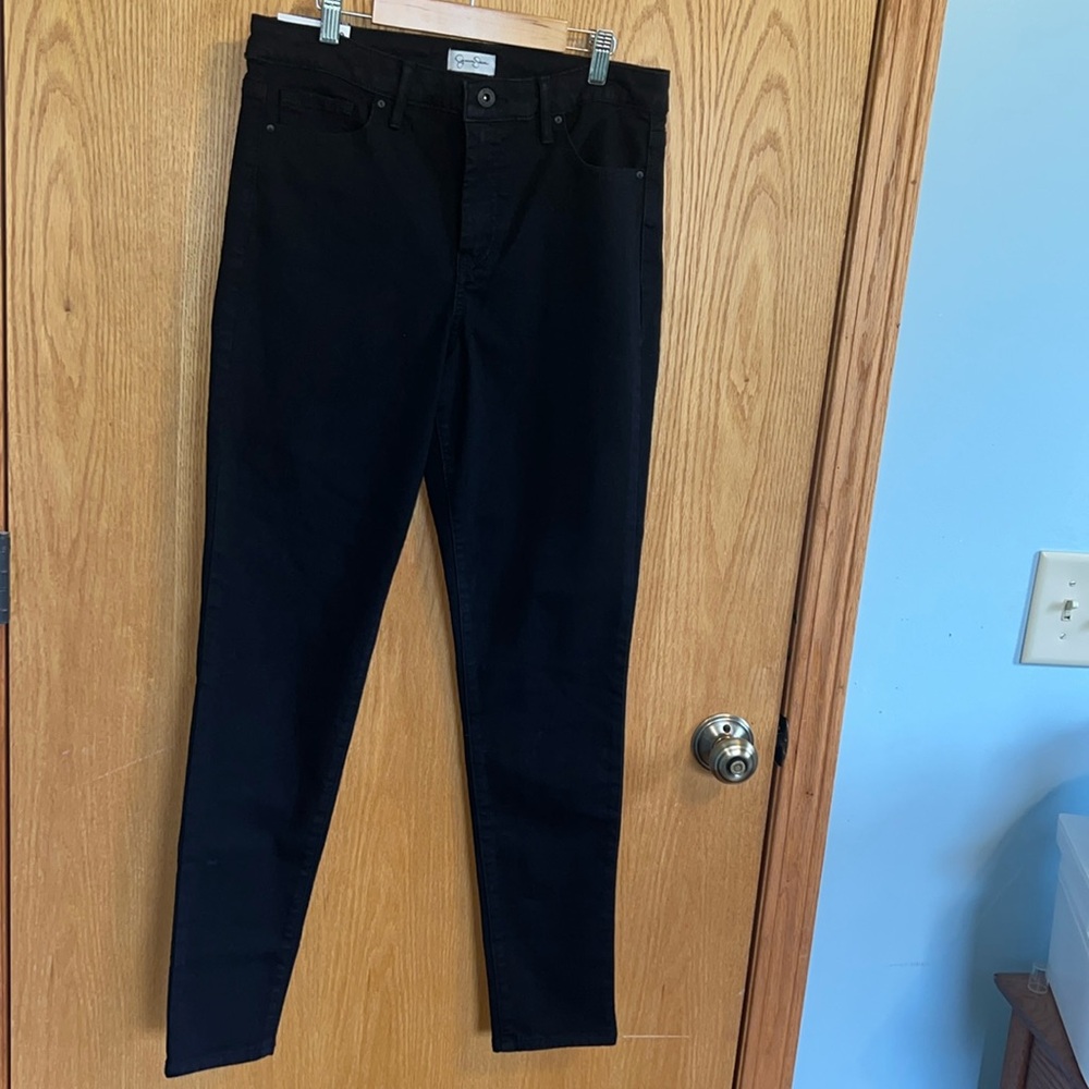 Jessica‎ Simpson Skinny Jeans Womens 10 Black High Rise Denim Pants